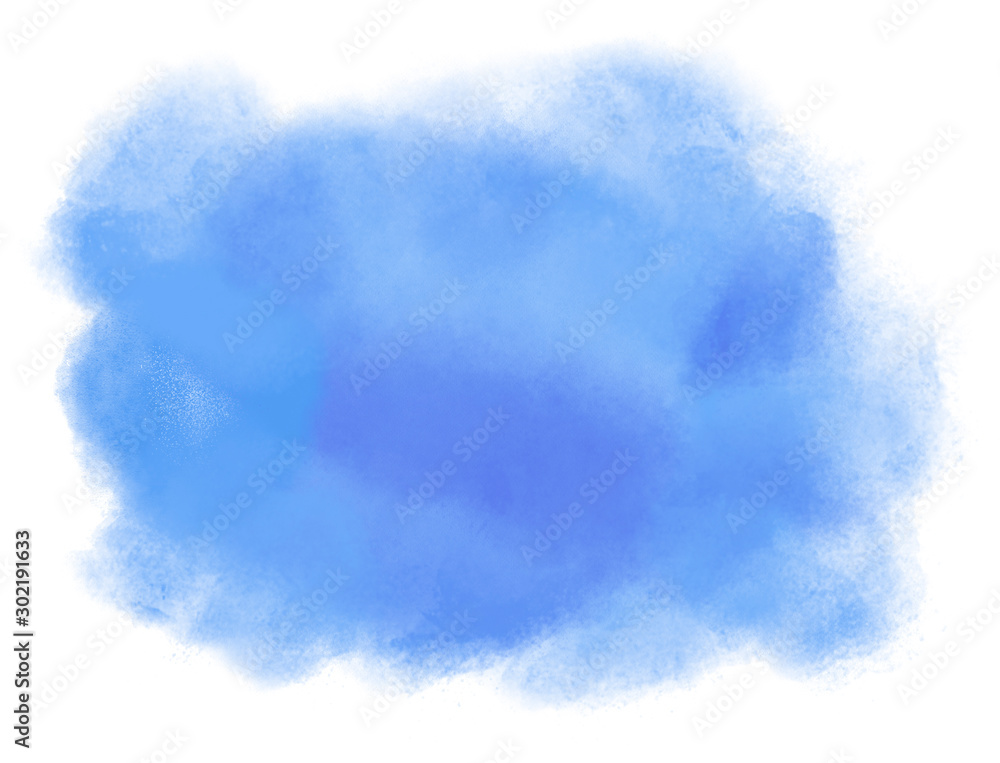 blue watercolor cloud splash on white background. blue watercolor cloud splash on white background.
