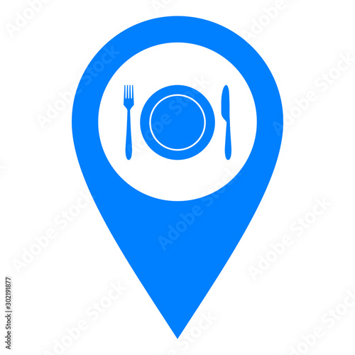 Besteck und Kartenmarkierung