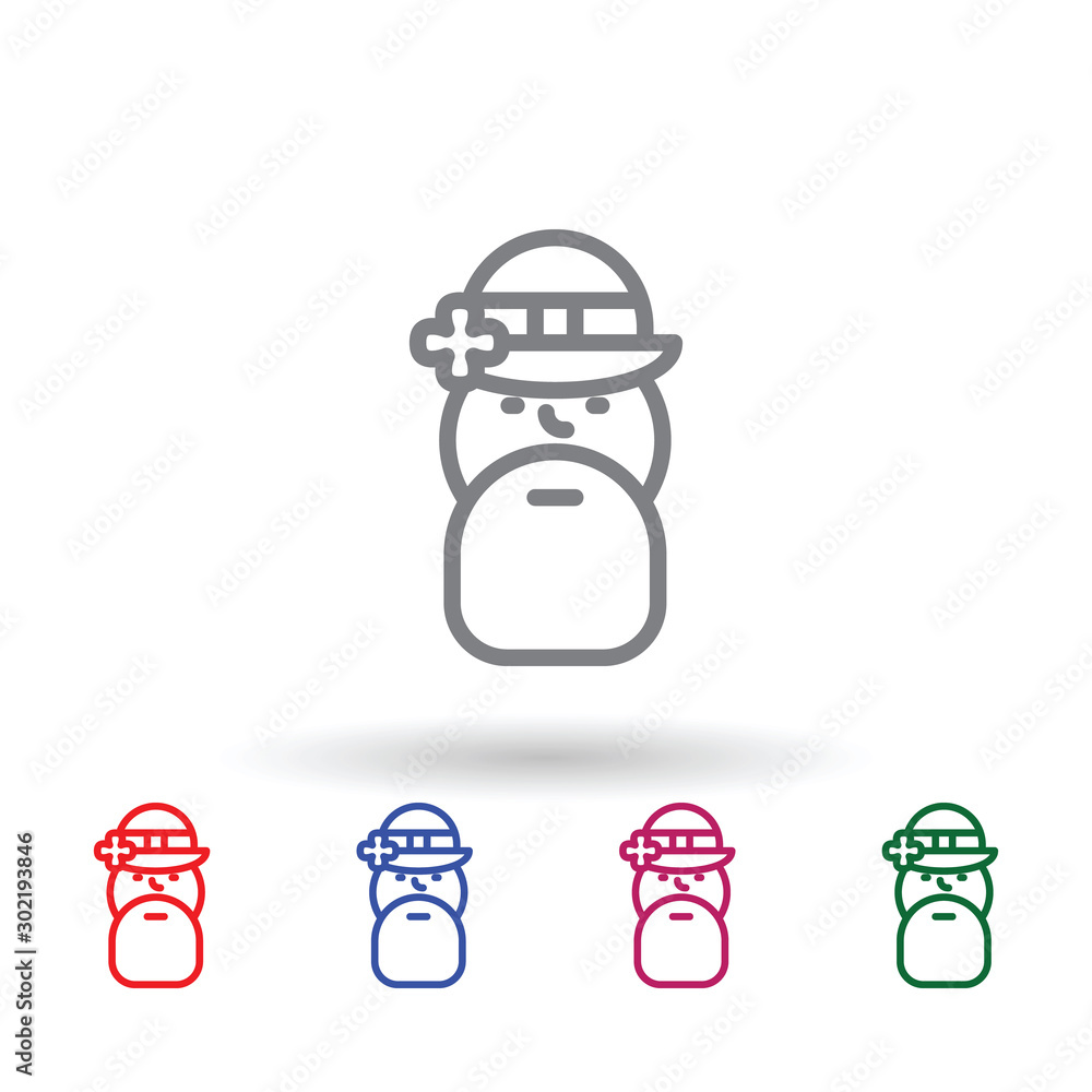 God multi color icon. Simple thin line, outline vector of mythology icons for ui and ux, website or mobile application God multi color icon. Simple thin line, outline vector of mythology icons for ui and ux, website or mobile application