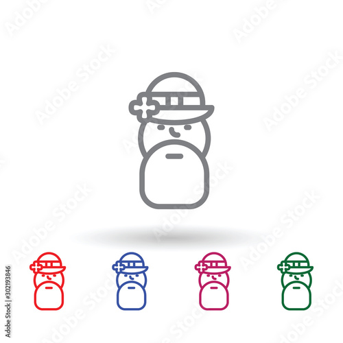 God multi color icon. Simple thin line, outline vector of mythology icons for ui and ux, website or mobile application