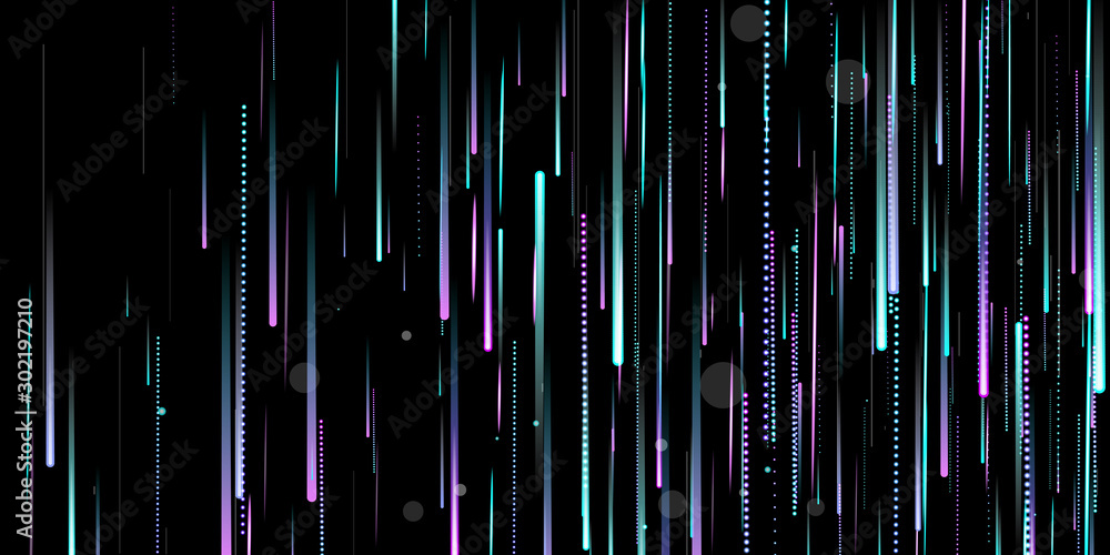 Fast Motion Neon. Glare Dynamic. Falling Glow.