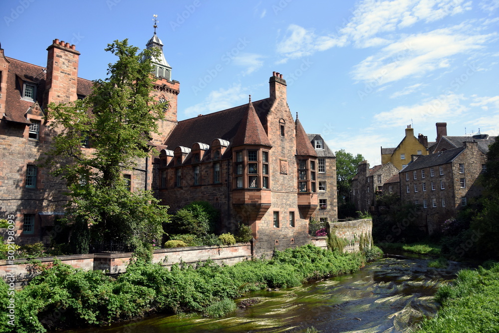 Naklejka premium dean village edinburgh scotland