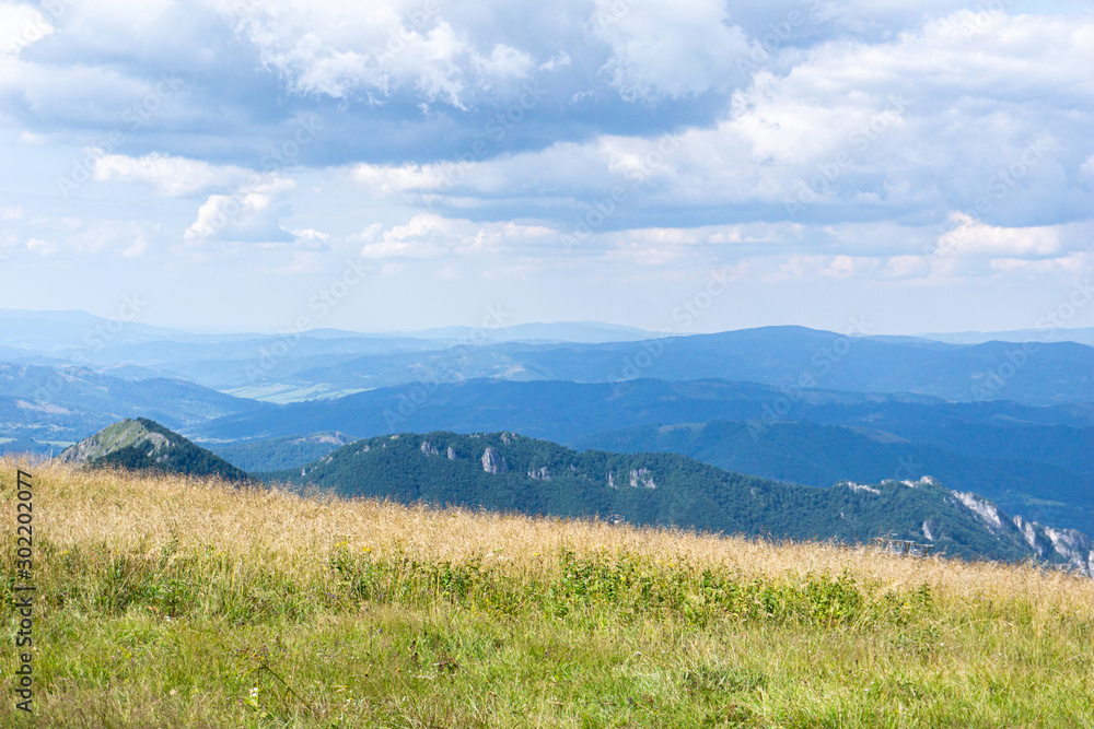 Fototapeta premium Beautiful view of the mountains on a sunny day in the summer. Western Carpathians, Slovakia, Little Fatra.