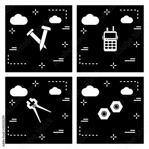 4 Simple Universal Related Color Icons
