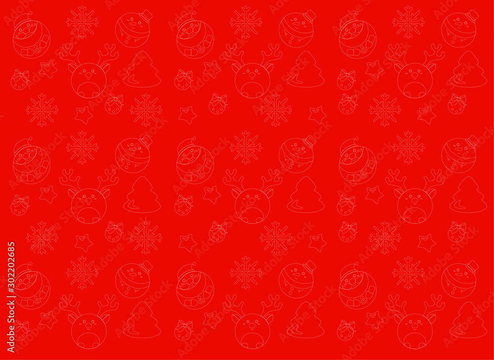abstract christmas elements on red background abstract christmas elements on red background