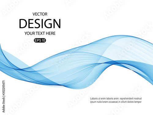 Background with blue wave for website, flyers, brochures, presentations.