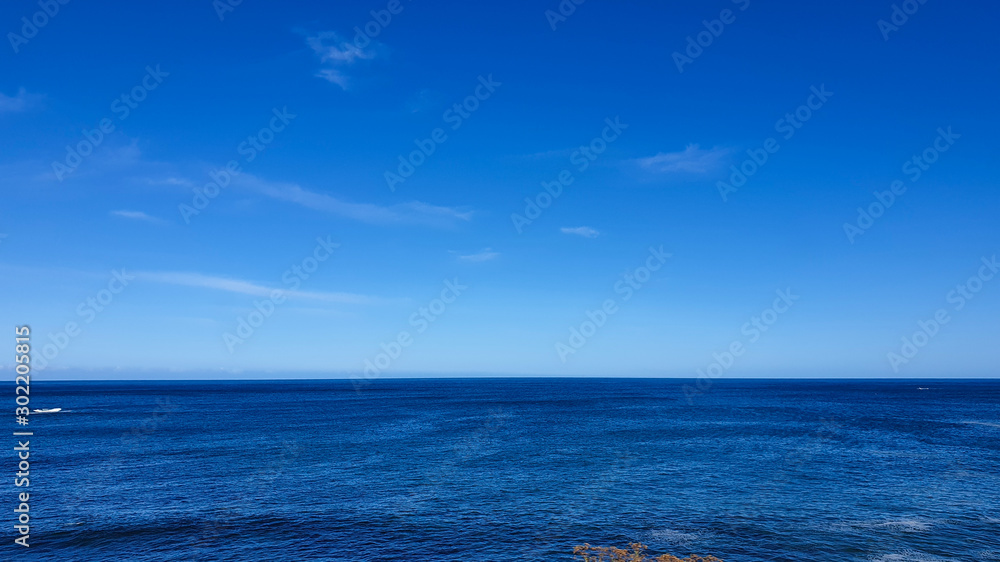 South Africa deep blue ocean with clear sky