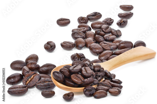  coffee beans  isolated on white background