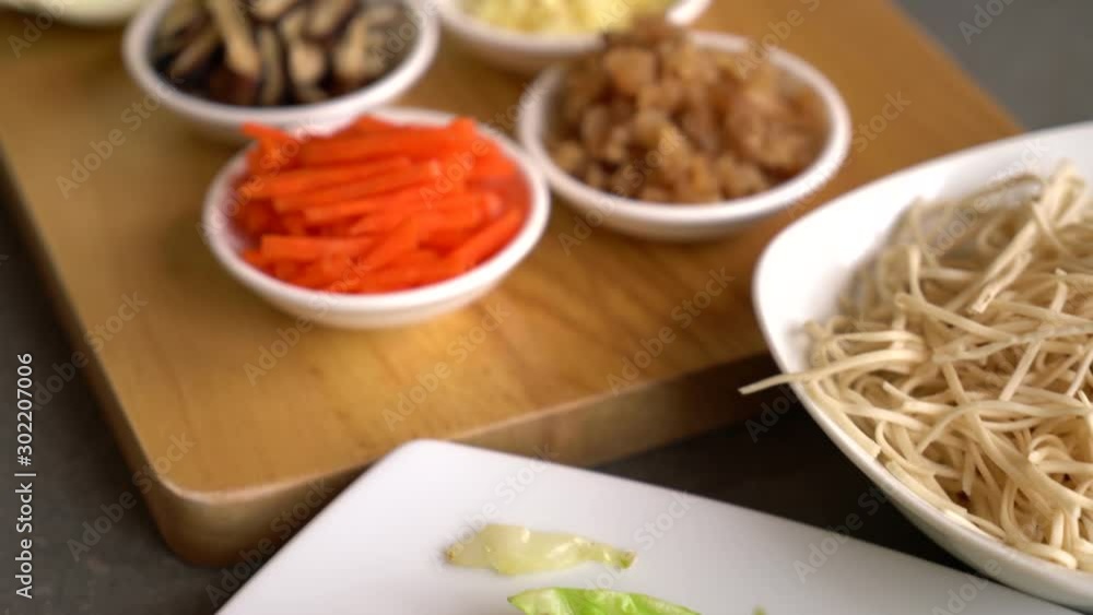 stir-fried noodles with ingredient ready to cook stir-fried noodles with ingredient ready to cook