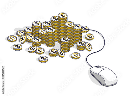 Online finance concept, web...