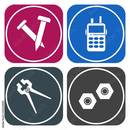 4 Simple Universal Related Color Icons