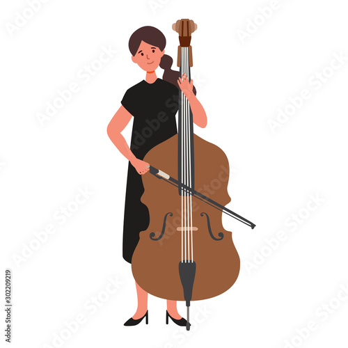 llustration of musician isolated on white background