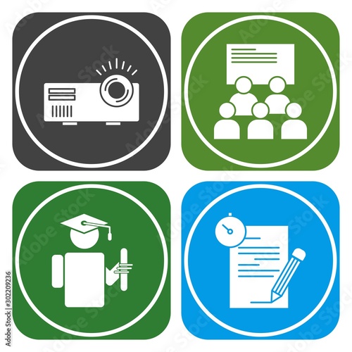 4 User interface Icon set for web and mobile applications
