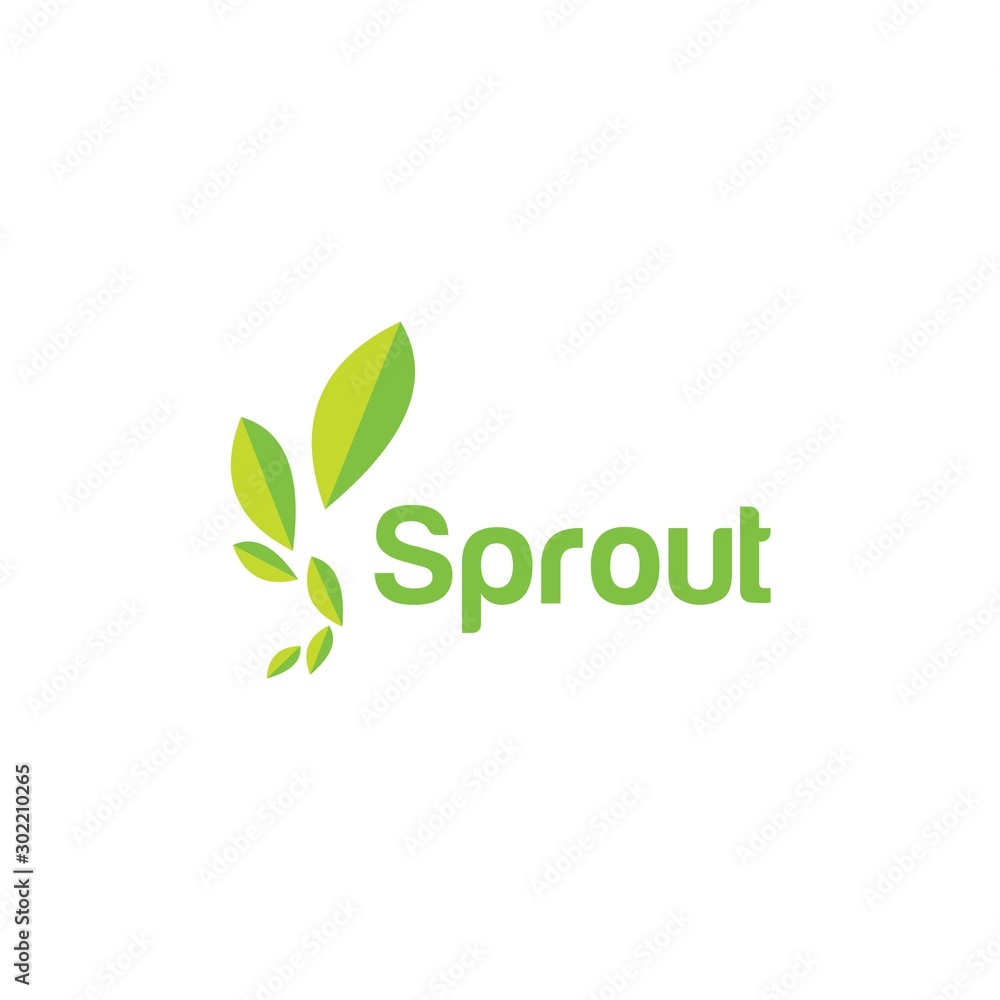Sprout logo simple and minimalist natural Sprout logo simple and minimalist natural
