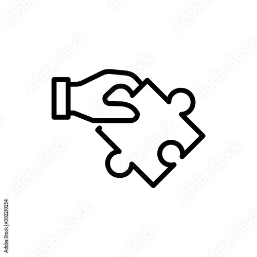 Simple solution line icon.