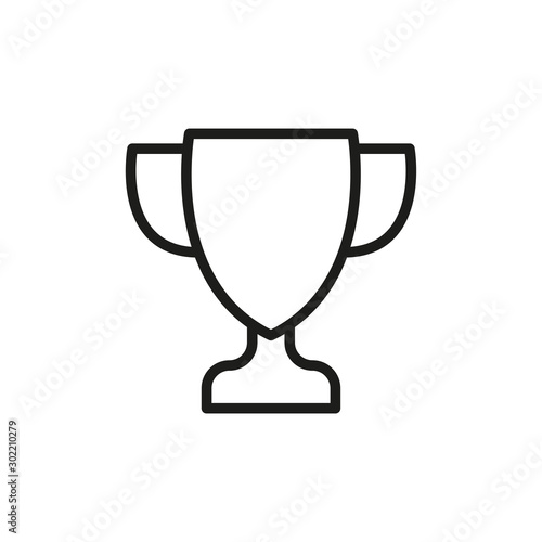 Simple trophy line icon.