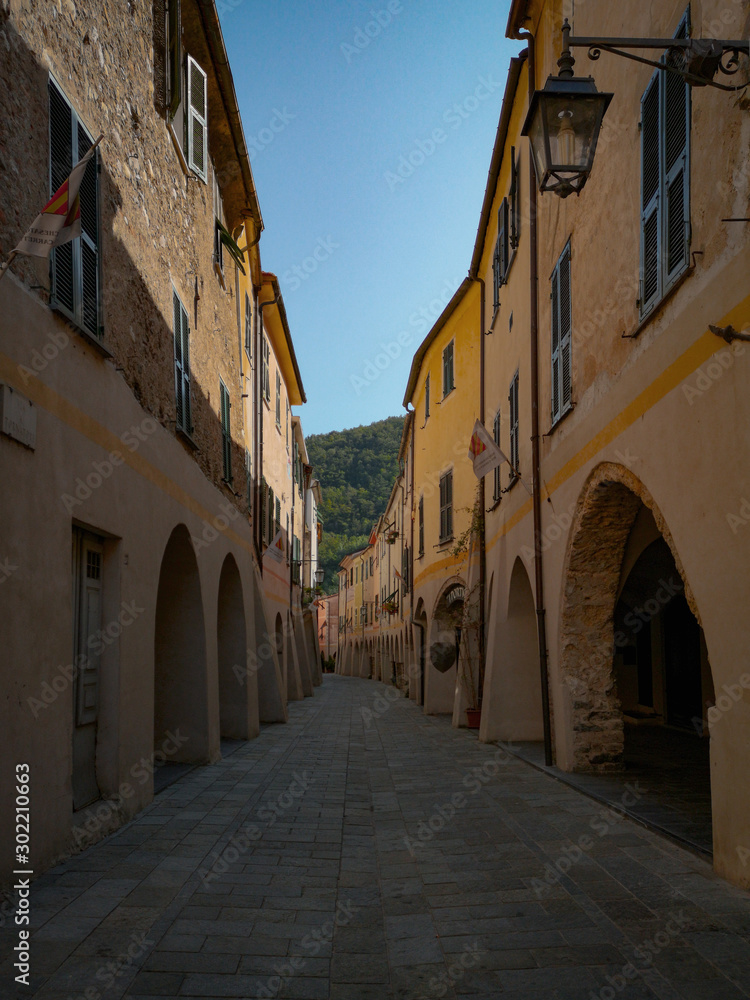 narrow street in old town of italy