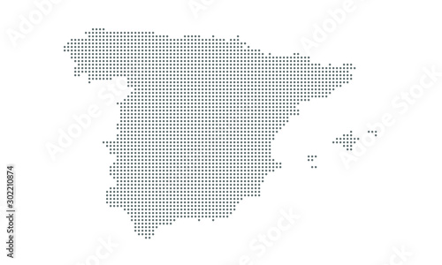 Spain map vector, isolated background.