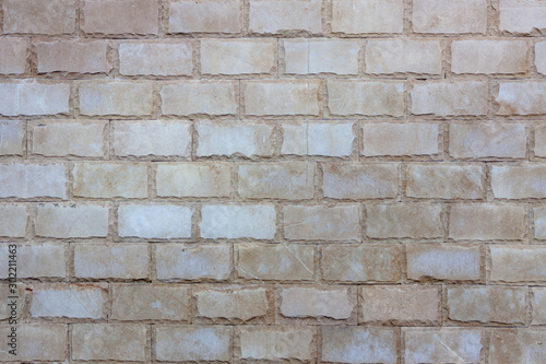 Brick wall. Texture. White brick.