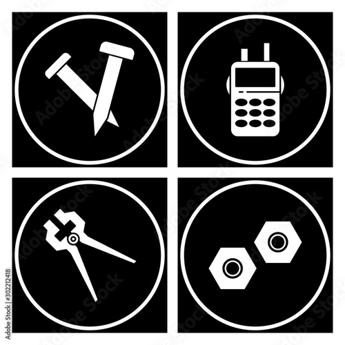 4 Simple Universal Related Color Icons