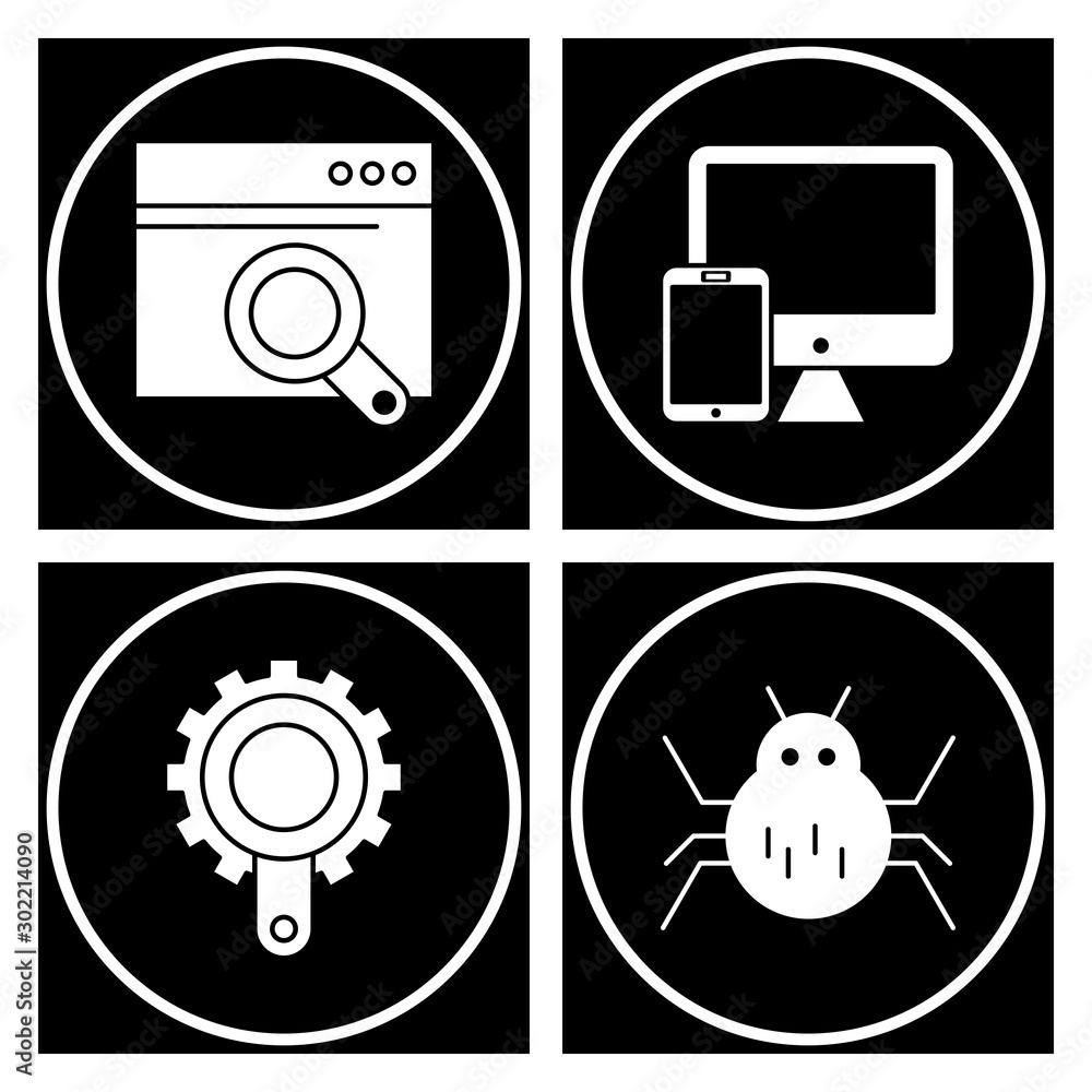 Set Of Universal 4 Icons Set Of Universal 4 Icons