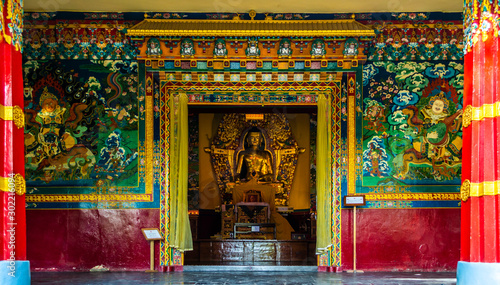 Inside Norbulingka Institute Temple, Dharamsala, India.