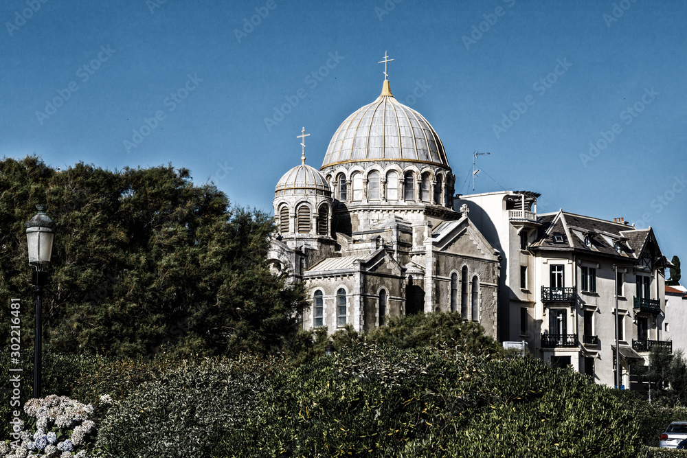 Fototapeta premium Russian orthodox church in Biarritz, France, built in 1892.