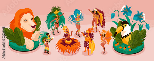 Brazilian Carnival Narrow Set