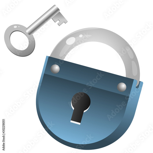 Fotografia Lock with key