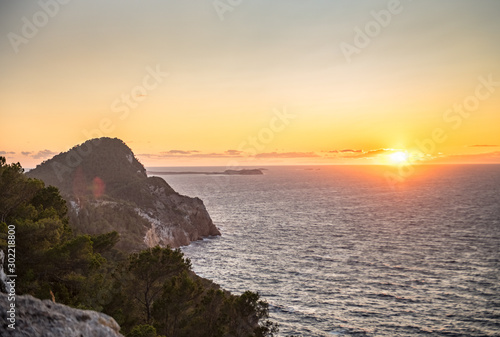 Sunset in Purtas del Cielo  Ibiza  Islas Baleares  Spain