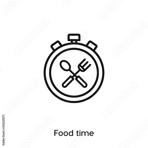 food time icon vector symbol sign