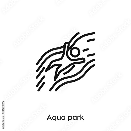 aqua park icon vector symbol sign