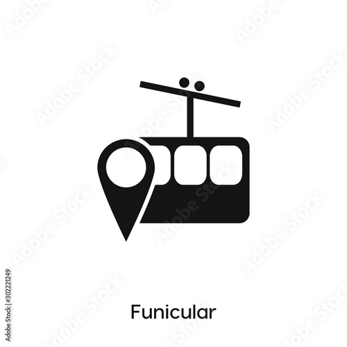 funicular icon vector symbol sign