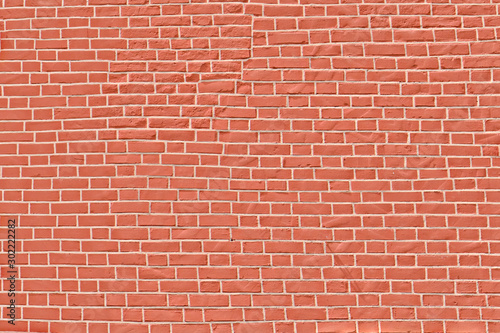 Texture of the brick wall of red square Moscow Kremlin, red background of bricks