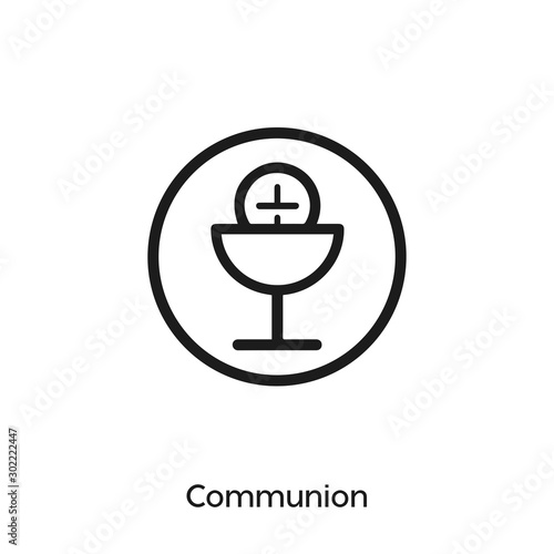 communion icon. communion icon vector. Linear style sign for mobile concept and web design. communion symbol illustration vector graphics - Vector	