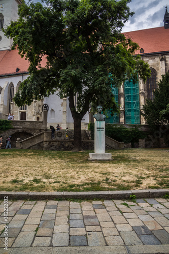 in front of St Martin's Cathedral in Bratislava
