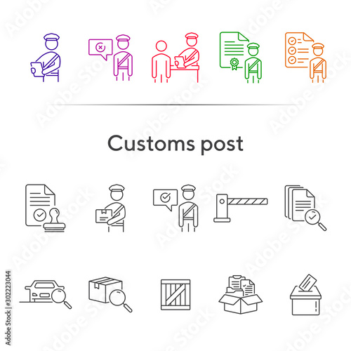 Customs post icons