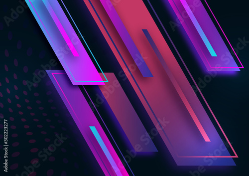 Modern abstract geometric background with gradient stripes and dots. Bright business template.