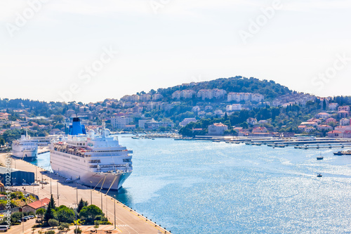 Cruise ship in the port of Dubrovnik, Croatia