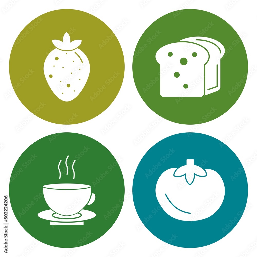 4 Simple Universal Related Color Icons 4 Simple Universal Related Color Icons