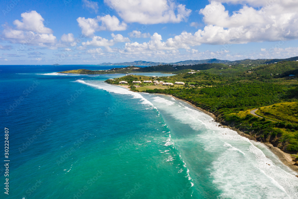 A prestine beach in St. Croix Caribbean