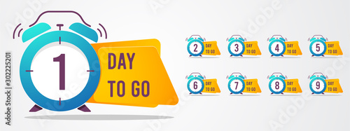 set of number days left countdown vector illustration template, can be use for promotion, sale, landing page, template, ui, web, mobile app, poster, banner, flyer