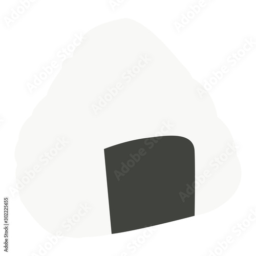 Isolated rice ball. Asiatic food - Vector illustration