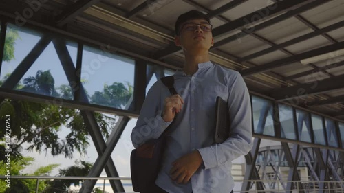 Wallpaper Mural Male university students rushed into the classroom in the morning, hurried to attend school before teaching Torontodigital.ca