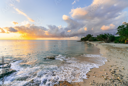 West End Beach at Sunset in St. Croix
