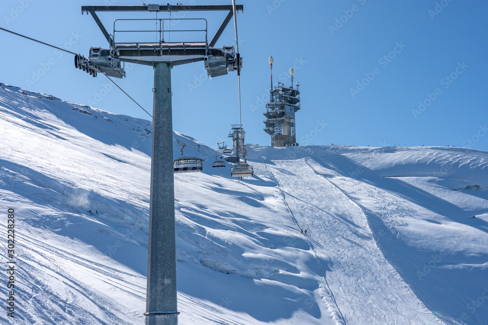 The player cable car for The player. (Mountain Titlis, Switzerland) The player cable car for The player. (Mountain Titlis, Switzerland)