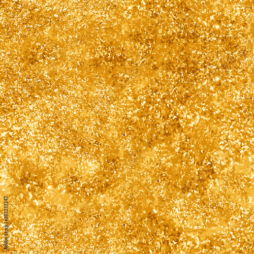 Gold seamless pattern texture. Vector yellow gold background illustration.