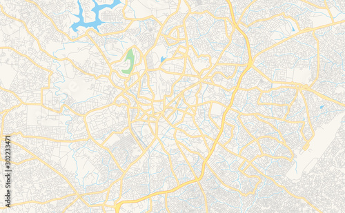 Printable street map of Ibadan, Nigeria