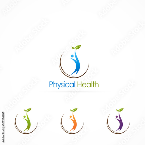 Healthy fitness logo