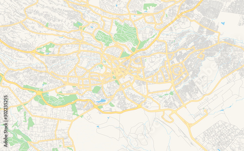Printable street map of Nairobi, Kenya © netsign